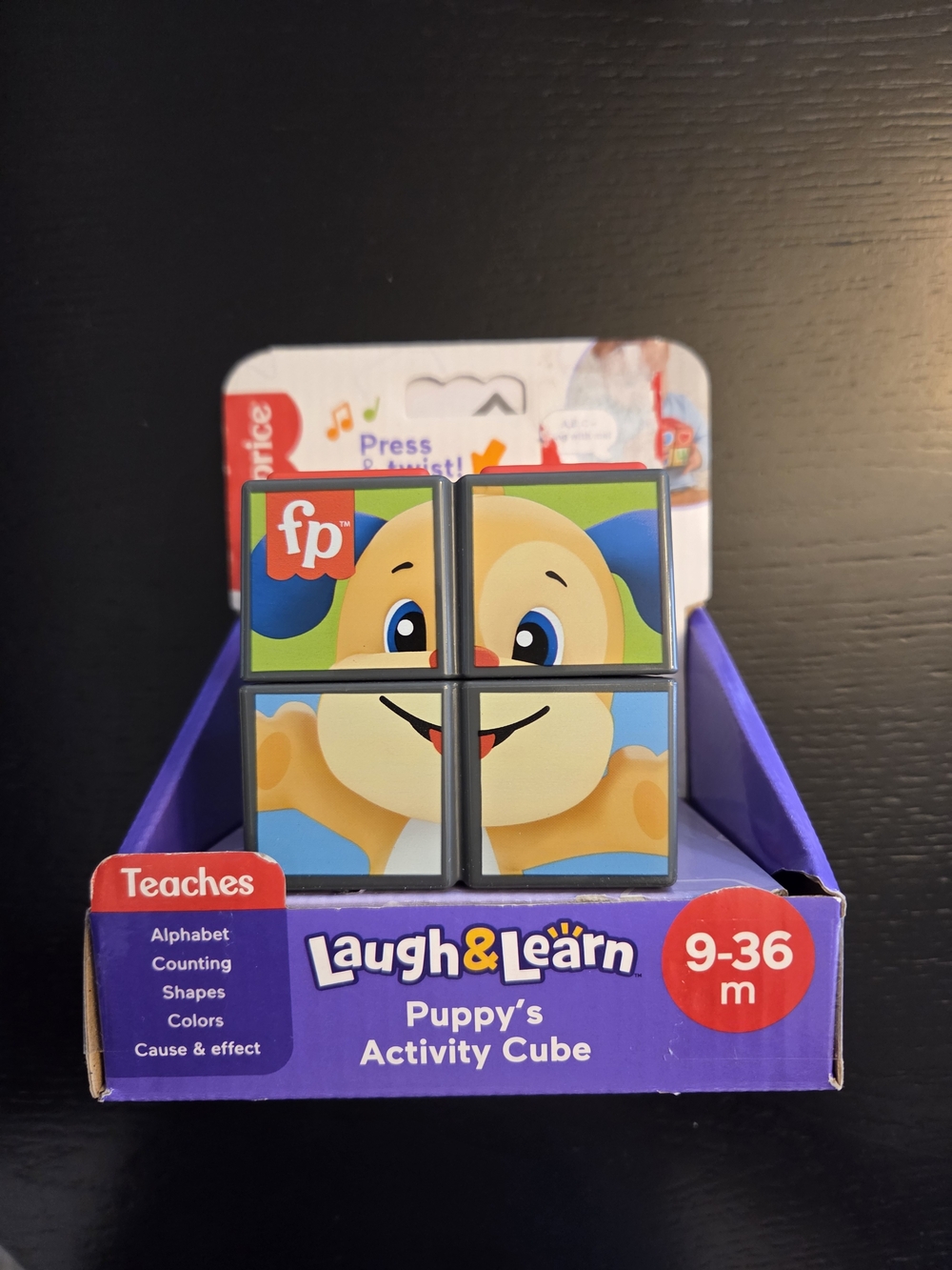 Mattel Laugh & Learn Puppy Activity Cube - Purple, Blue, Yellow